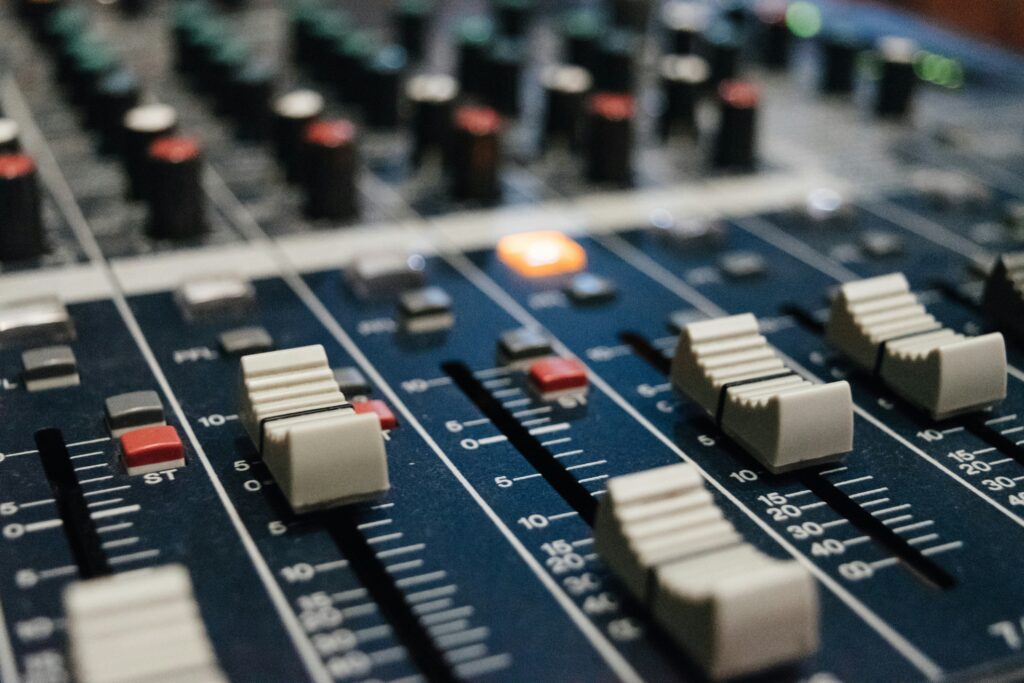 White music mixing dials